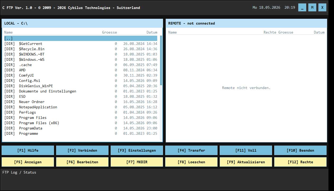 C Ftp main window