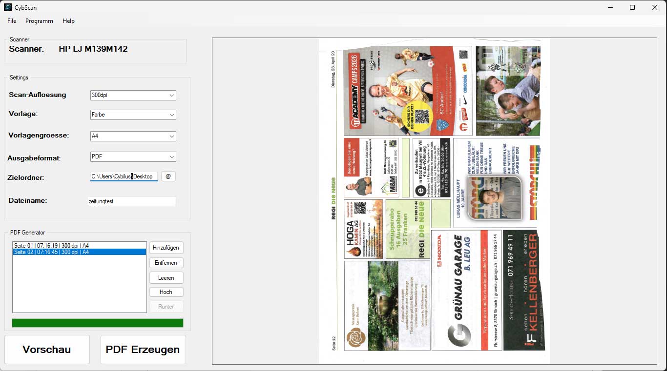 CybScan main window