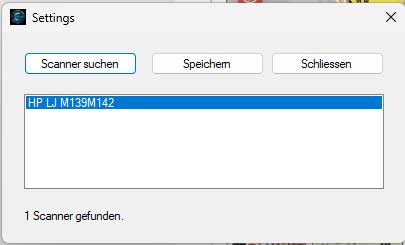 Scanner selection